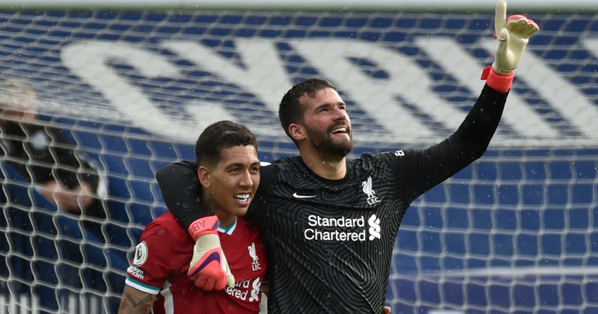 Alisson heads in rare goal to rescue Liverpool’s top-four hopes
