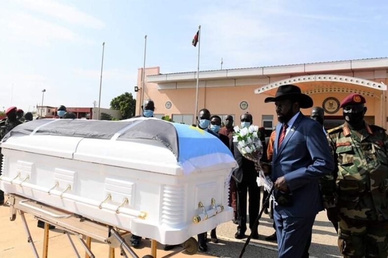 Kiir mourns Bol as body of former speaker flown for burial
