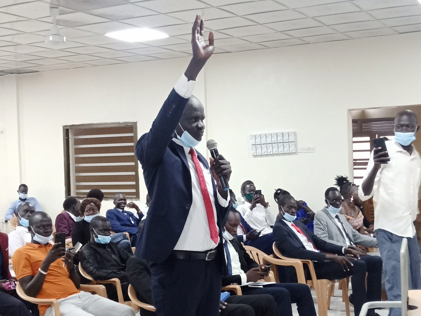 Student leader takes oath at Dr. John Garang University