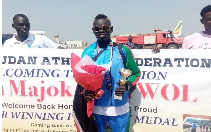 Koon jets back home with maiden half marathon gold for South Sudan
