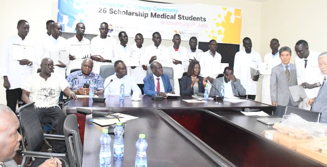 CFACM donate computers to 26 medical students in Juba
